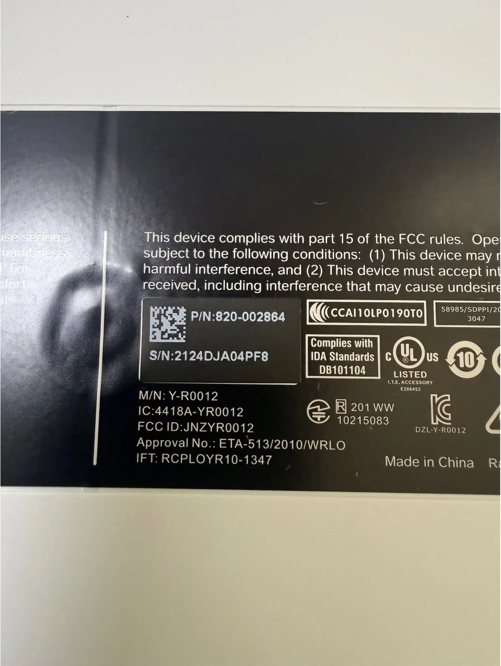 Logitech Wireless Keyboard K520 with dongle